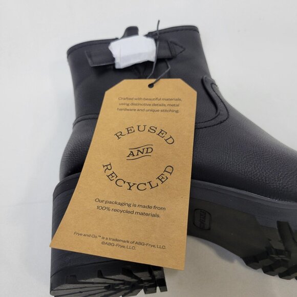 Frye and Co. Women's 10 Addison Black Ankle Chelea Boots NEW Vegan Boho Festival - Picture 6 of 8